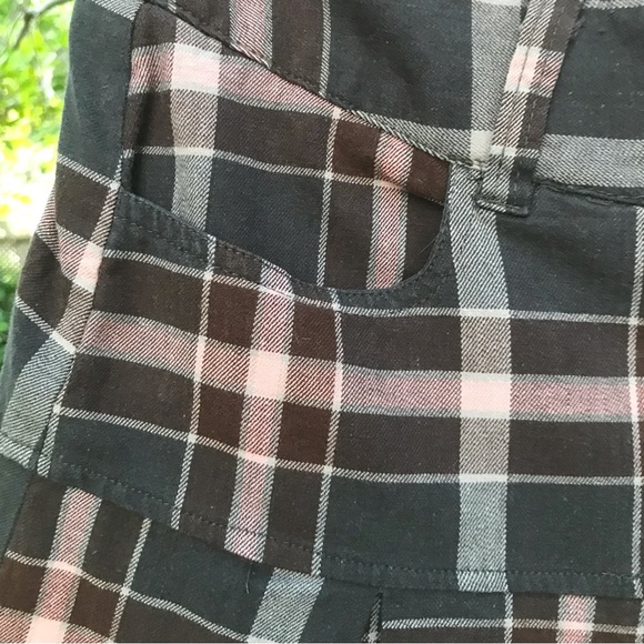 Chocolate & Pink Tartan Mini-Skirt - Picture 2 of 5